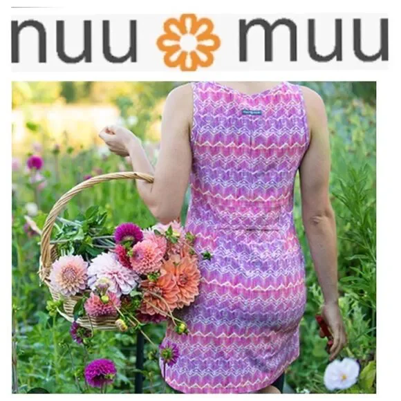 Nuu Muu Pink Purple Graphic Print Back Pocket Athleisure Dress -- 16 - Picture 1 of 14
